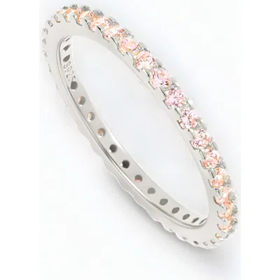Mint & Lily October Birthstone Eternity Stacking Ring In Metallic