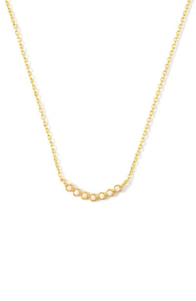 Mint & Lily Opal Arc Necklace In Gold