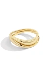 Mint & Lily Organic Stacking Ring Set In Gold