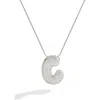 Mint & Lily Pave Bubble Initial Necklace In Metallic