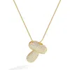 Mint & Lily Pave Bubble Initial Necklace