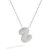 Mint & Lily Pave Bubble Initial Necklace In Brown