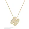 Mint & Lily Pave Bubble Initial Necklace In Brown