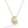Mint & Lily Pave Bubble Initial Necklace In Gold