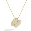 Mint & Lily Pave Bubble Initial Necklace In Gold