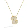 Mint & Lily Pave Bubble Initial Necklace In Gold