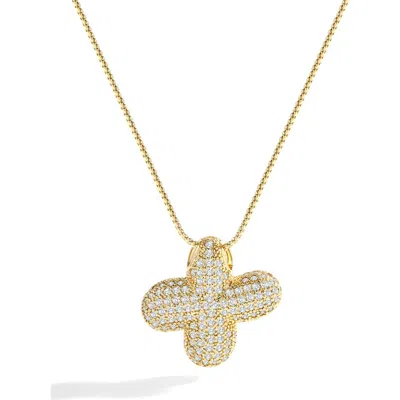 Mint & Lily Pave Bubble Initial Necklace In Gold