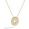 Mint & Lily Pave Bubble Initial Necklace In Gold