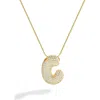 Mint & Lily Pave Bubble Initial Necklace In Gold