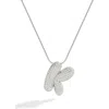 Mint & Lily Pave Bubble Initial Necklace In Green
