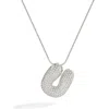 Mint & Lily Pave Bubble Initial Necklace In Metallic