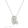 Mint & Lily Pave Bubble Initial Necklace In Metallic