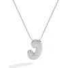 Mint & Lily Pave Bubble Initial Necklace In Metallic