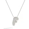 Mint & Lily Pave Bubble Initial Necklace In Silver