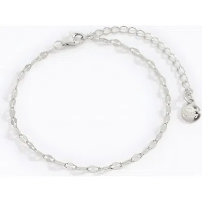 Mint & Lily Petal Chain Bracelet In Silver