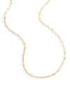 Mint & Lily Petal Chain Necklace In Gold