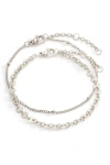 Mint & Lily Poppy Stacking Bracelet Set In Metallic