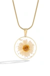 Mint & Lily Pressed Birth Flower Necklace