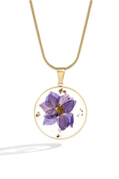 Mint & Lily Pressed Birth Flower Necklace