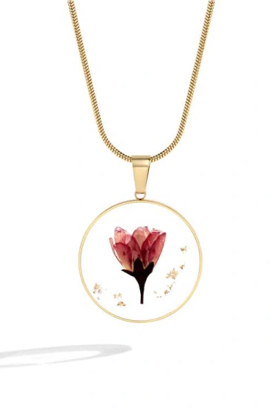 Mint & Lily Pressed Birth Flower Necklace