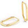 Mint & Lily Retro Box Huggie Hoop Earrings In Gold