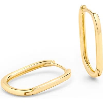Mint & Lily Retro Box Huggie Hoop Earrings In Gold