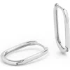 Mint & Lily Retro Box Huggie Hoop Earrings In Silver