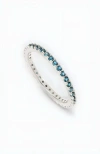 Mint & Lily September Birthstone Eternity Stacking Ring In Silver