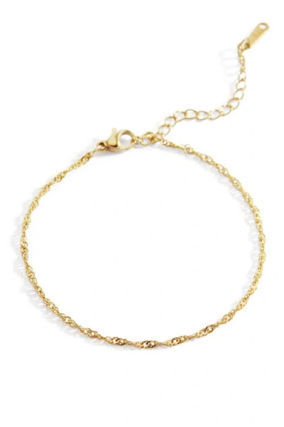 Mint & Lily Singapore Twist Bracelet In Gold
