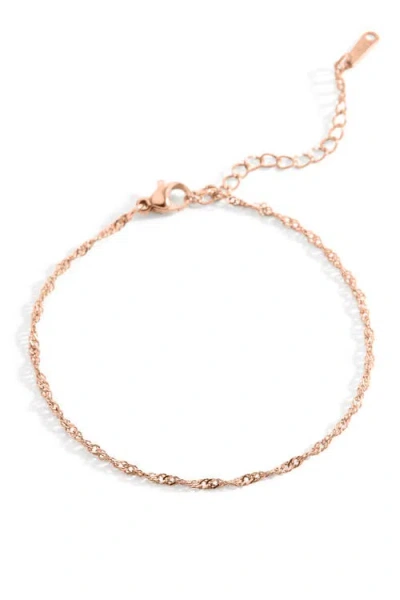 Mint & Lily Singapore Twist Bracelet In Gold