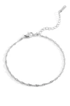 Mint & Lily Singapore Twist Bracelet In Silver