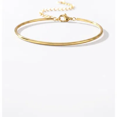 Mint & Lily Solid Bar Cuff Bracelet In Gold