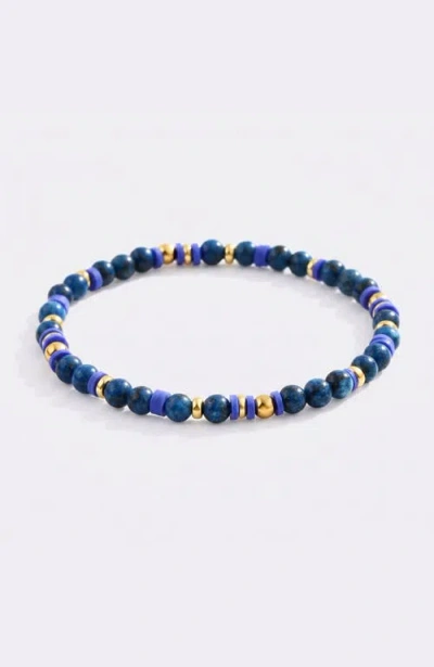 Mint & Lily Stacking Birthstone Beaded Bracelet In Blue