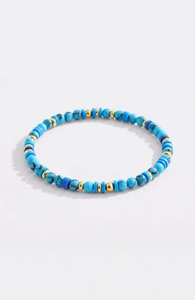 Mint & Lily Stacking Birthstone Beaded Bracelet In Blue