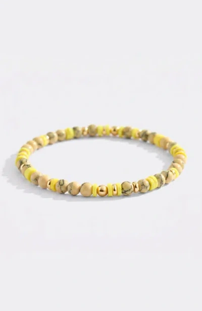 Mint & Lily Stacking Birthstone Beaded Bracelet In Yellow