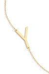 Mint & Lily Statement Initial Necklace In Gold