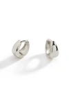Mint & Lily Teardrop Huggie Hoop Earrings In Metallic