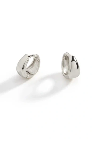 Mint & Lily Teardrop Huggie Hoop Earrings In Metallic