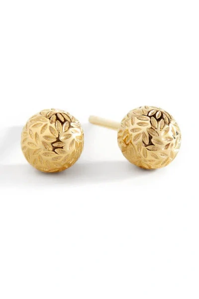 Mint & Lily Textured Gold Ball Studs Earrings