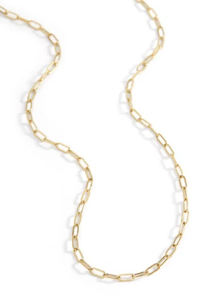 Mint & Lily Thin Paperclip Necklace In Gold