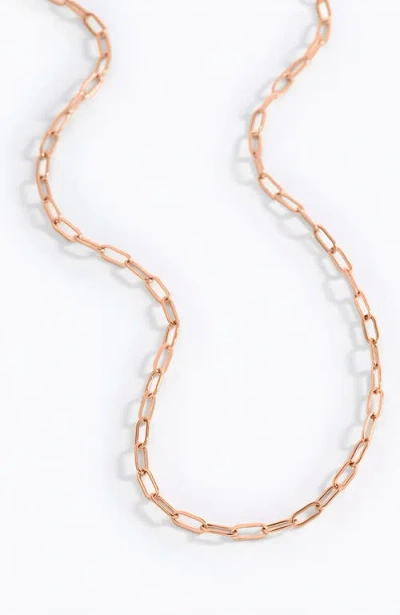 Mint & Lily Thin Paperclip Necklace In Gold