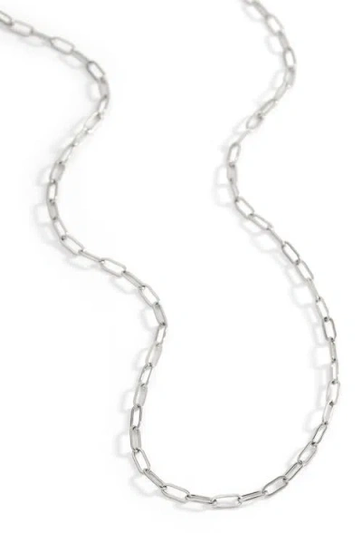Mint & Lily Thin Paperclip Necklace In Silver