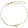 Mint & Lily Tiny Pawprint Bracelet In Gold