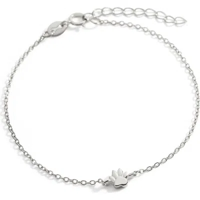 Mint & Lily Tiny Pawprint Bracelet In Metallic