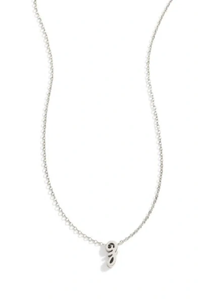 Mint & Lily Tiny Script Initial Necklace In Black