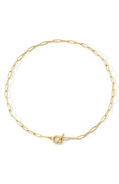 Mint & Lily Toggle Clasp Paperclip Chain Necklace In Gold