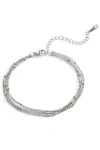 Mint & Lily Triple Layer Satellite Chain Bracelet In Gold