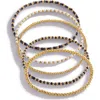 Mint & Lily Weather The Storm Beaded Stacking Set Bracelet In Gold