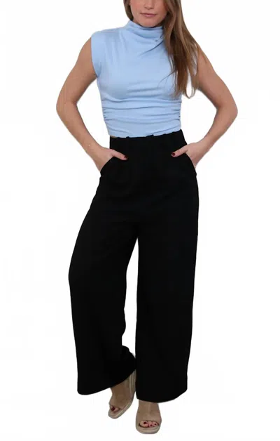Mint Blake Linen Pants In Black