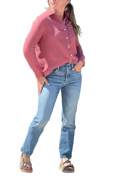 Mint Carolina Top In Clay In Pink